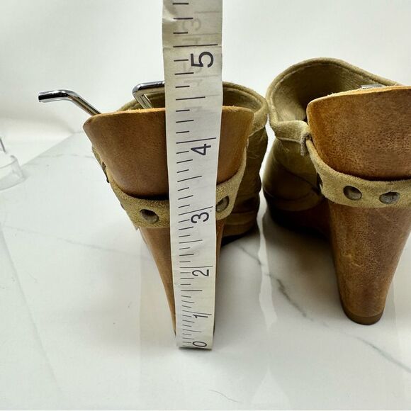 Michael Kors Nubuck Wedge Mules- Size 8 - Picture 12 of 14